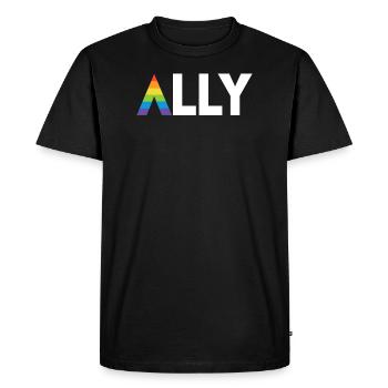 LGBT Ally TShirt March Rally Gay Lesbienne LGBT - T-shirt Premium bio Homme - noir - Devant - Nico (187cm)