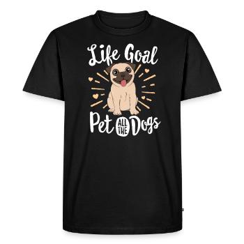 Objectif de la vie Pet Tous les chiens cadeau Amour de Carlin Amour - T-shirt Premium bio Homme - noir - Devant - Nico (187cm)