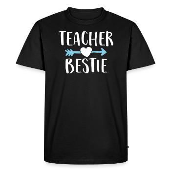 Matching Teacher Bestie TShirt Best Friend - Men's Premium Organic T-Shirt - black - Front - Nico (187cm)
