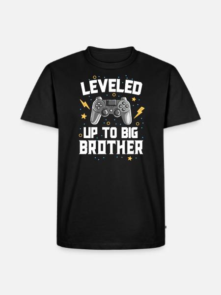 Nivå upp till Big Brother baby tillkännagivande - Ekologisk premium-T-shirt herr - svart