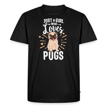 Juste une fille qui aime les carpes cadeau pour les femmes filles - T-shirt Premium bio Homme - noir - Devant - Nico (187cm)
