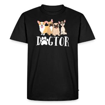 Dogtor Drôle Docteur Vétérinaire Docteur Vétérinaire - T-shirt Premium bio Homme - noir - Devant - Nico (187cm)