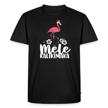Mele Kalikimaka Hawaïen Palmier De Noël - T-shirt Premium bio Homme - noir - Devant - Nico (187cm)