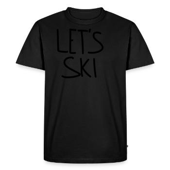 Allons skier - T-shirt Premium bio Homme - noir - Devant - Nico (187cm)