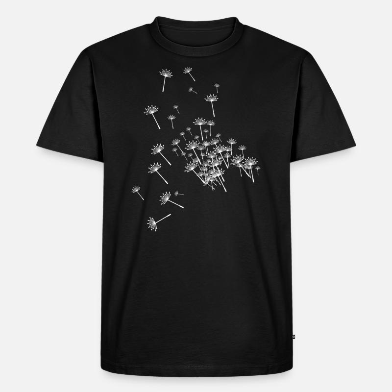 Pusteblume - Männer Premium Bio T-Shirt - Schwarz