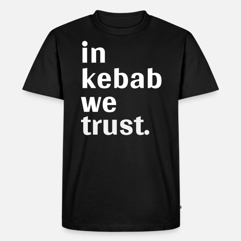 Funny Kebab - Männer Premium Bio T-Shirt - Schwarz