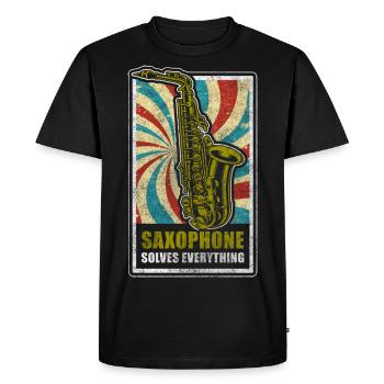 Musiciens École de musique Brass Band Concert - T-shirt Premium bio Homme - noir - Devant - Nico (187cm)