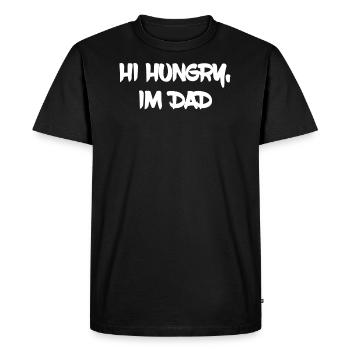 Salut affamé, je suis papa - T-shirt Premium bio Homme - noir - Devant - Nico (187cm)