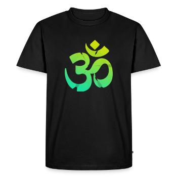 Om Symbol by HOB Products - Men's Premium Organic T-Shirt - black - Front - Nico (187cm)