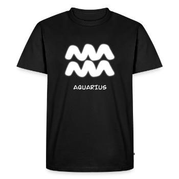Horoscope du Verseau par HOB Products - T-shirt Premium bio Homme - noir - Devant - Nico (187cm)