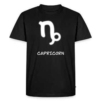 Horoscope du Capricorne par HOB Products - T-shirt Premium bio Homme - noir - Devant - Nico (187cm)