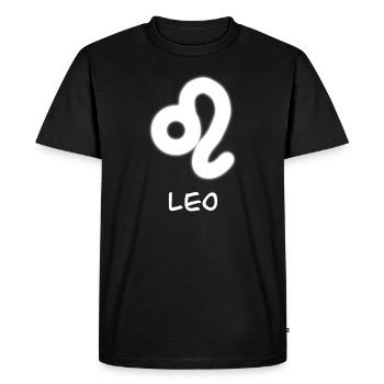 Horoscope Lion par HOB Products - T-shirt Premium bio Homme - noir - Devant - Nico (187cm)