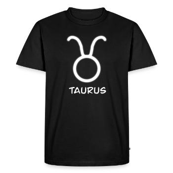 Horoscope Taureau par HOB Products - T-shirt Premium bio Homme - noir - Devant - Nico (187cm)