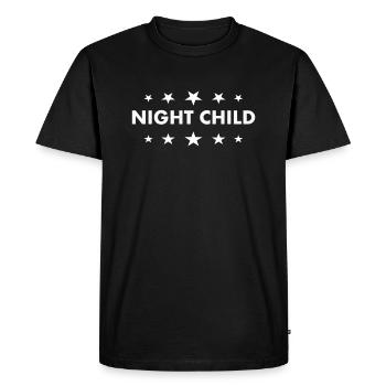 Night Child by HOB Products - Men's Premium Organic T-Shirt - black - Front - Nico (187cm)