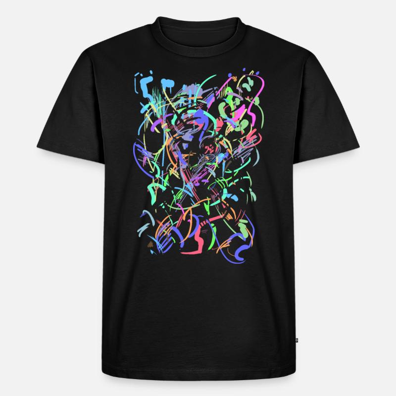 Moderne Kunst - Männer Premium Bio T-Shirt - Schwarz