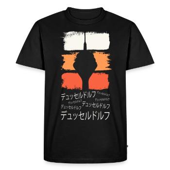 Düsseldorf Japan City Skyline Vintage Retro - T-shirt Premium bio Homme - noir - Devant - Nico (187cm)