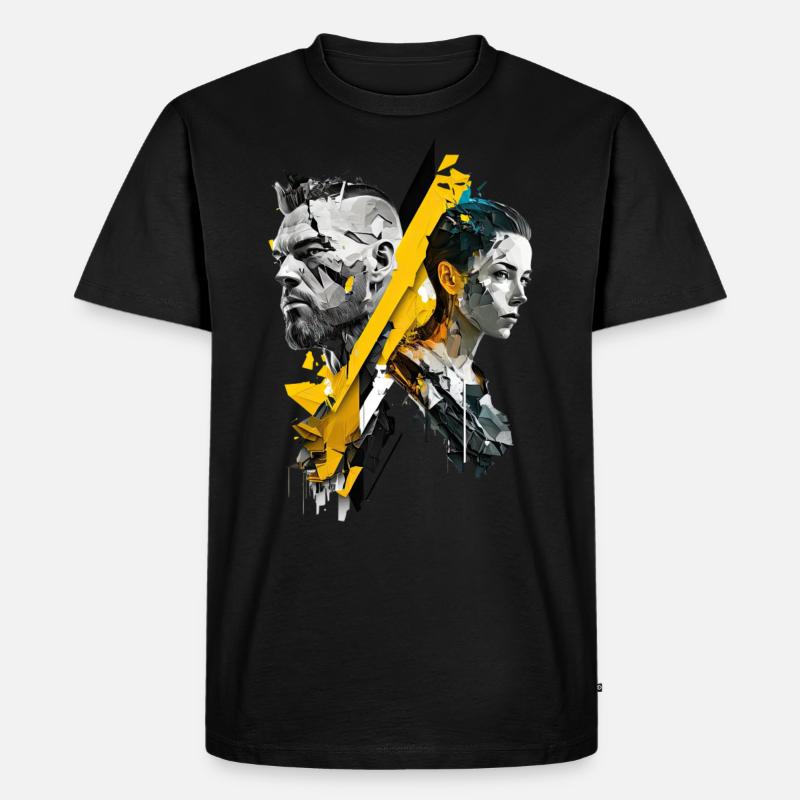 cyber punk No104 - Männer Premium Bio T-Shirt - Schwarz