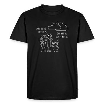 Dad, what Clouds are made of? Software Developer - Men's Premium Organic T-Shirt - black - Front - Nico (187cm)