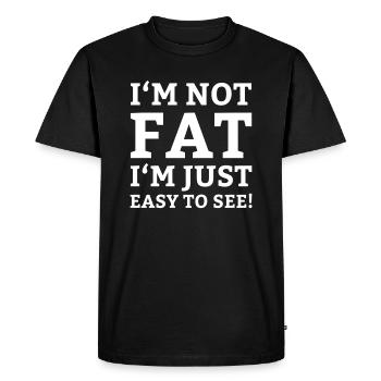 Je ne suis pas gros, je suis juste facile à voir! Je ne suis pas... - T-shirt Premium bio Homme - noir - Devant - Nico (187cm)