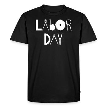 Bonne fête du Travail Fête des travailleurs - T-shirt Premium bio Homme - noir - Devant - Nico (187cm)