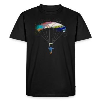 Parachute,Parachute,Graffiti,Parapente - T-shirt Premium bio Homme - noir - Devant - Nico (187cm)