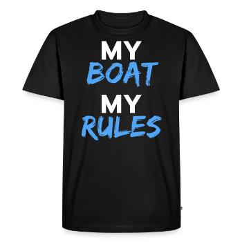 My boat my rules. Ship Sailing Captain Rules - Men's Premium Organic T-Shirt - black - Front - Nico (187cm)