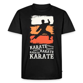 Karate, Karateka, martial arts, Fighting, Sports - Men's Premium Organic T-Shirt - black - Front - Nico (187cm)