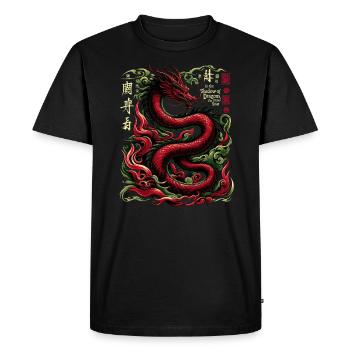 Imperial Dragon: Mythic Majesty - Men's Premium Organic T-Shirt - black - Front - Nico (187cm)