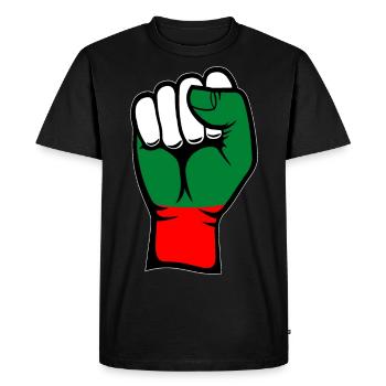 Poing du drapeau de la Bulgarie - T-shirt Premium bio Homme - noir - Devant - Nico (187cm)