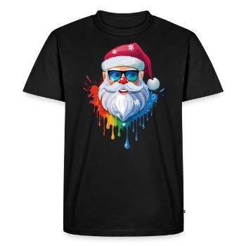 07 Santa Claus Head Sunglasses Color Drops - Men's Premium Organic T-Shirt - black - Front - Nico (187cm)