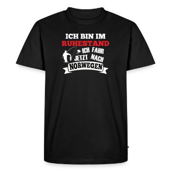 Je suis à la retraite Vacances de pêche Norvège drôle - T-shirt Premium bio Homme - noir - Devant - Nico (187cm)