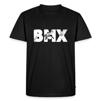 BMX - Men's Premium Organic T-Shirt - black - Front - Nico (187cm)
