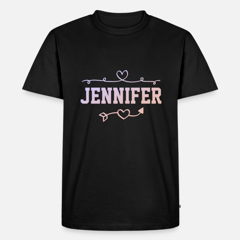 Jennifer - Männer Premium Bio T-Shirt - Schwarz