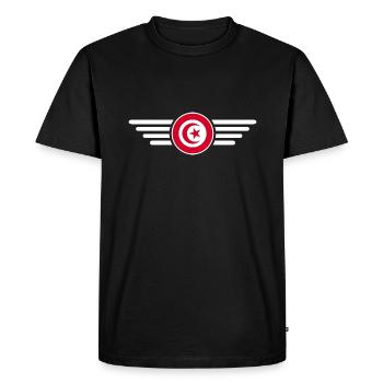 T-shirt design de style tunisien - T-shirt Premium bio Homme - noir - Devant - Nico (187cm)