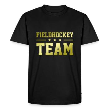 Équipe de hockey sur gazon - T-shirt Premium bio Homme - noir - Devant - Nico (187cm)