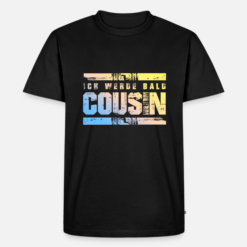 Ich werde Bald Cousin - Männer Premium Bio T-Shirt - Schwarz
