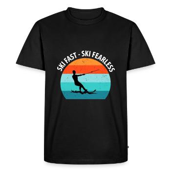 Ski nautique, ski nautique, skieurs nautiques - T-shirt Premium bio Homme - noir - Devant - Nico (187cm)