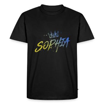 Sophia - T-shirt Premium bio Homme - noir - Devant - Nico (187cm)