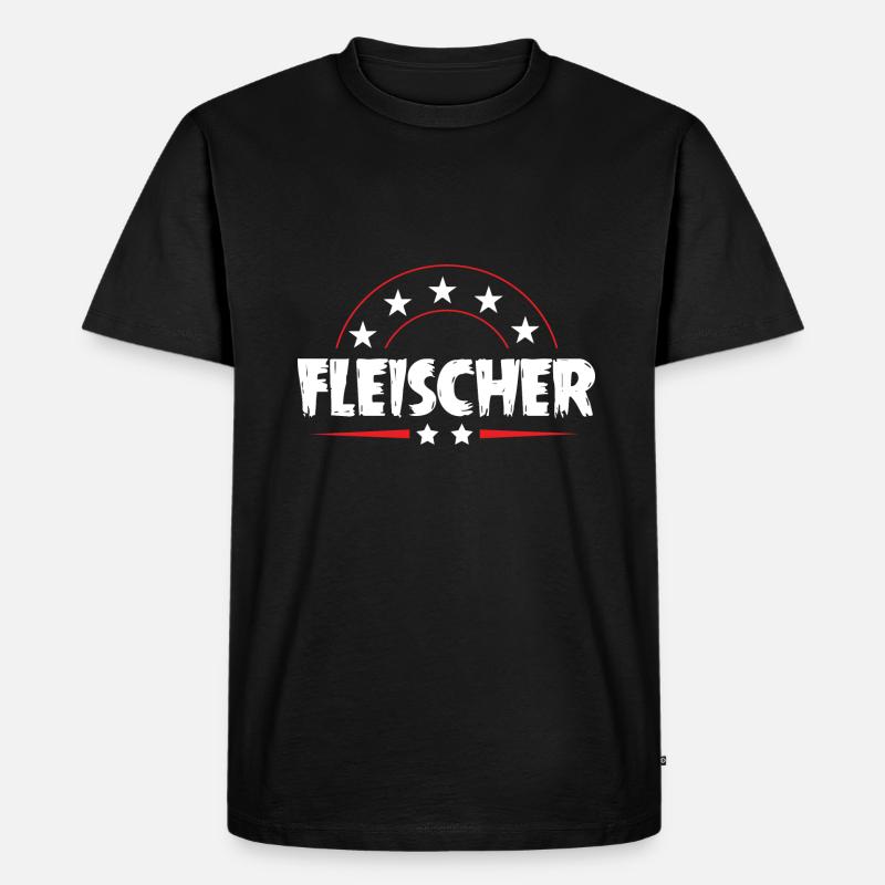 Fleischer Beruf - Männer Premium Bio T-Shirt - Schwarz
