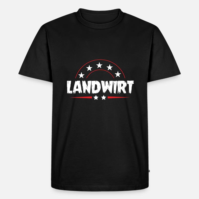 Landwirt Beruf - Männer Premium Bio T-Shirt - Schwarz