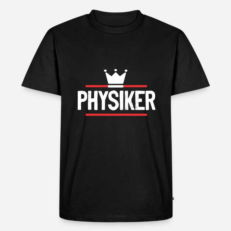 Physiker Beruf - Männer Premium Bio T-Shirt - Schwarz