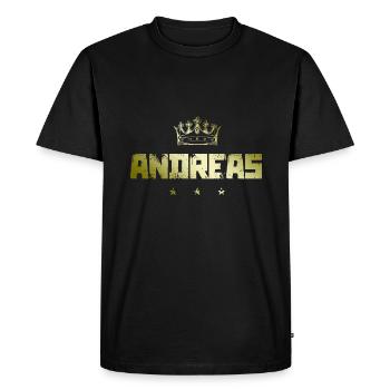 Andreas - T-shirt Premium bio Homme - noir - Devant - Nico (187cm)