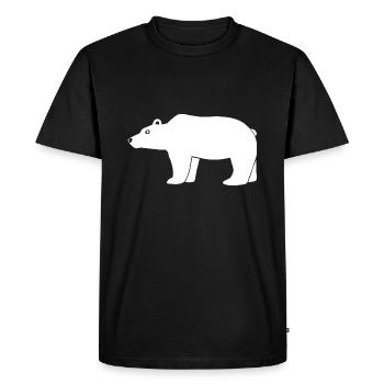 Dessin d'un grizzli animalier - T-shirt Premium bio Homme - noir - Devant - Nico (187cm)