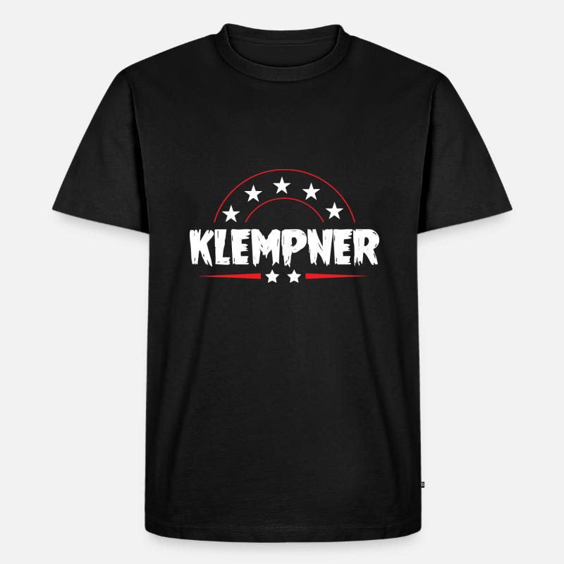 Klempner Beruf - Männer Premium Bio T-Shirt - Schwarz