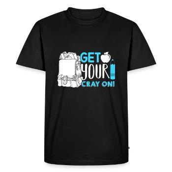 Kindergarten Teacher Get Your Cray On - Men's Premium Organic T-Shirt - black - Front - Nico (187cm)
