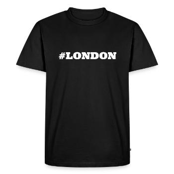 #London capitale de l’Angleterre - T-shirt Premium bio Homme - noir - Devant - Nico (187cm)