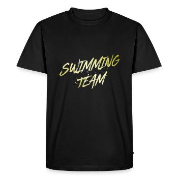 Équipe de natation - T-shirt Premium bio Homme - noir - Devant - Nico (187cm)