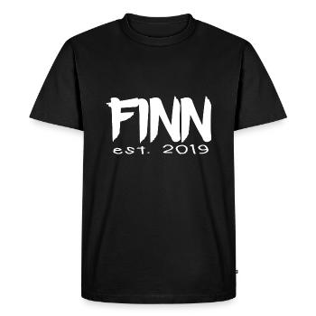 Finn est. 2019 [white] - Men's Premium Organic T-Shirt - black - Front - Nico (187cm)