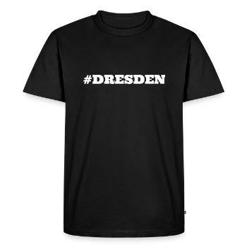 #Dresden Allemagne de l’Est - T-shirt Premium bio Homme - noir - Devant - Nico (187cm)