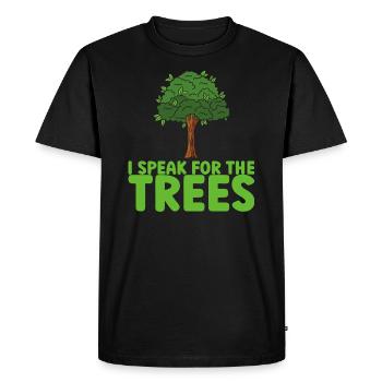 Je parle au nom des arbres Jour de la sauvegarde de la Terre - T-shirt Premium bio Homme - noir - Devant - Nico (187cm)